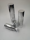 15ml 30ml 50ml plastic PP ABS AS  silver in clear body for cream  personal care round airless pump bottle cosmetic