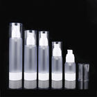 Clear airless pump bottle with lotion pump for skincare