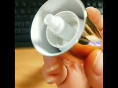 Gold Stamping Hide-Away Pump Luxury Bottle For Travel Skincare