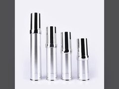 पर्ल गोल्ड प्लास्टिक एल्युमीनियम एयरलेस पंप बोतल लोशन वैक्यूम कॉस्मेटिक बोतल 15ml