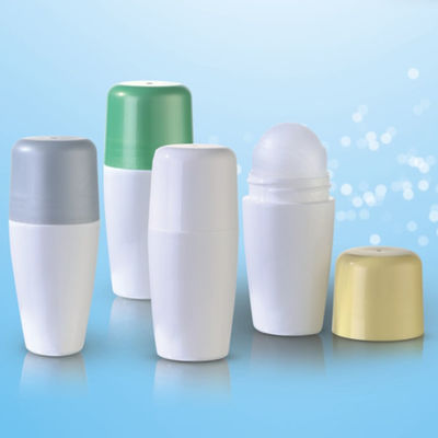 White Deodorant Essential Paste Roll On Plastic Bottle With Pink Overcaps