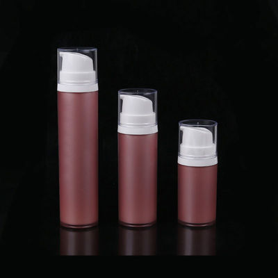 सुंदर हरे/भूरे रंग का एक्रिलिक 15/30/50 मिलीलीटर वायुहीन पंप बोतल